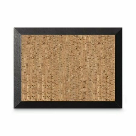 BI-SILQUE MasterVisi, Natural Cork Bulletin Board, 24x18, Cork/black SF0422581012